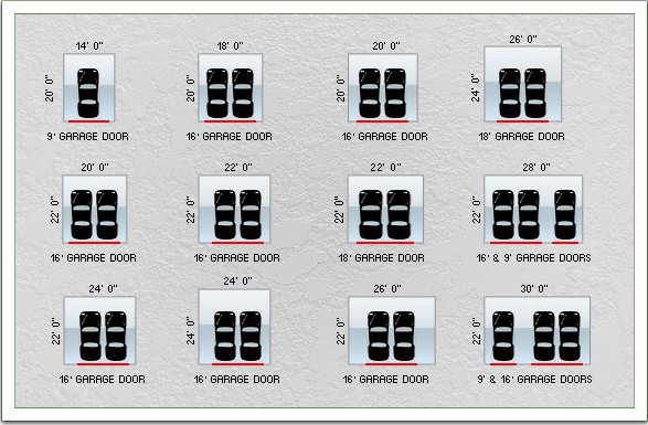 typical one car garage door size